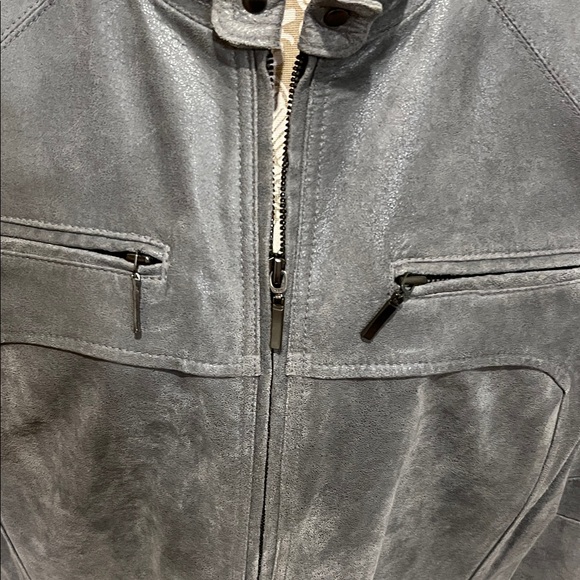 WOMAN Classic Gray Suede Jacket - Picture 3 of 15